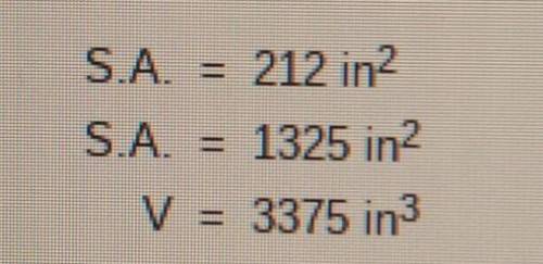 surface areas of two similar figures are given. the volume of the larger figure is given. find the