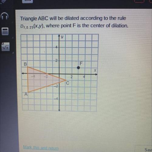 What will be the coordinates of vertex A' of the image?

O (-8,-4)
O (-2,-1)
O (0,0)
(1, 0)