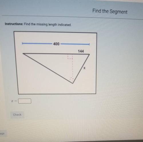 Find the missing length indicated​