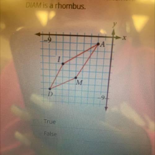Determine whether the statement below is true or false diam is a rhombus