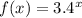 f(x) = 3. {4}^{x}