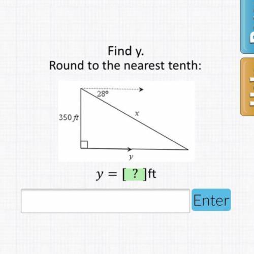 Please find y and round to the nearest tenth