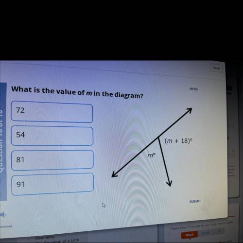 What is the value of m in the diagram?