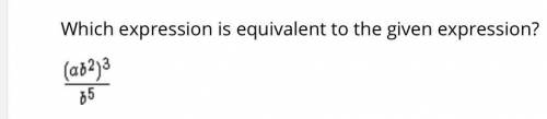 Which expression is equivalent to the given expression?