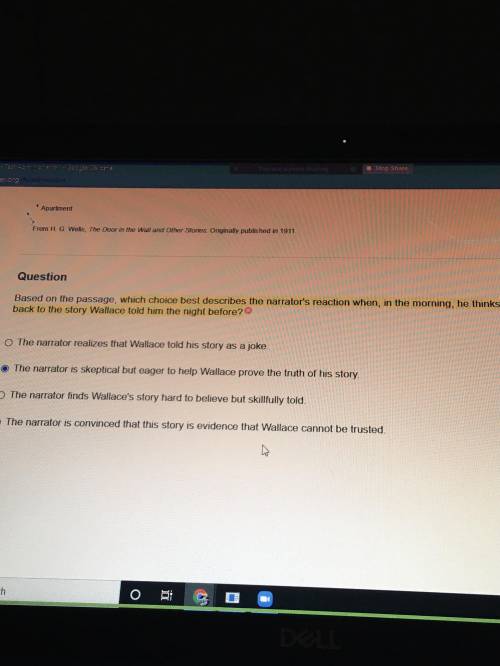 Which choice best describes the narrator’s reaction when in the morning, he thinks back to the stor