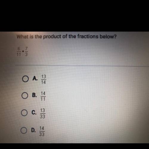 What is the product of the fractions below?