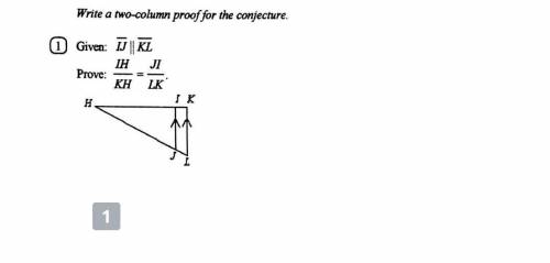 Given IN ll KL prove IH/KH = JI/LK proof