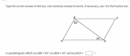 Type the correct answer in the box. Use numerals instead of words. If necessary, use / for the frac