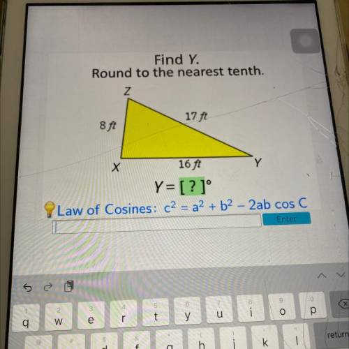 Find the value of Y. Round to the nearest tenth
