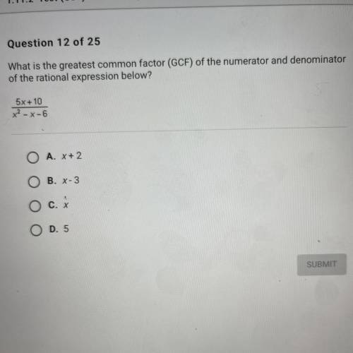 What is the greatest common factor of the number and denominator of the rational expression below?