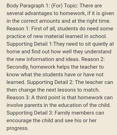 Essay on the topic Giving homework for students​