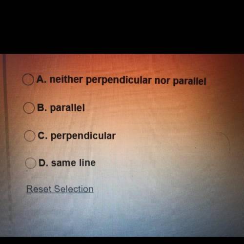 Which best describes the relationship between the line that passes through the points (-6,5) and (-