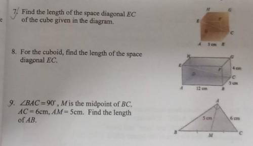 Help anyone can help me do question 7 and 9,I will mark brainlest.​