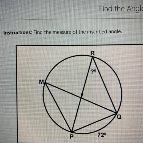 Find the measure of the indicated angle