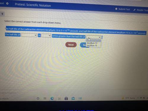 Help me :) but the first one is beryllium-13 or beryllium-15 the second blank is 40 or 400 and 4,00