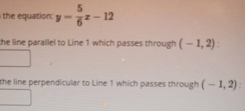 I'm having an issue with a perpendicular line equation ​