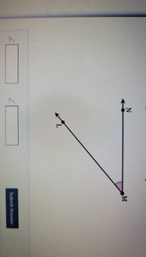 Name the marked angle in 2 different ways. ​