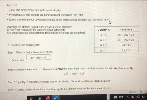 Using the information from steps 1 and 2 can you walk me through step 3 and 4. Thank you!

(Step 3