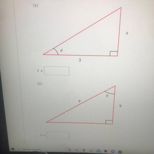 Solve for theta 
Please answer both parts