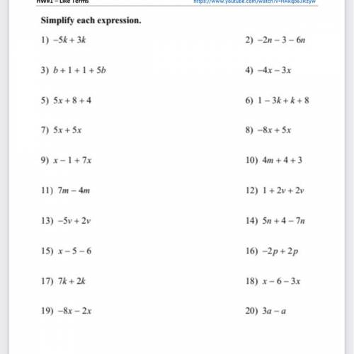 Help!!! Simplify each expression