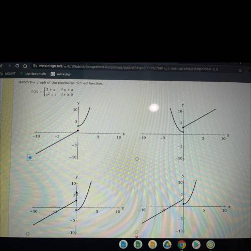 Sketch the graph of the piece wise function.