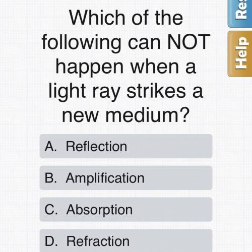 Which of the following can not happen when a light ray strikes a new medium