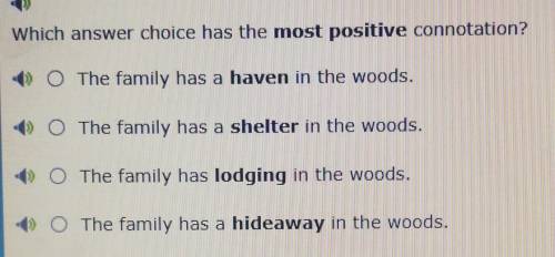 Identify words with positive and negative connotation

havenshelterlodginghideaway​