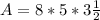 A=8*5*3\frac{1}{2}