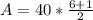 A=40*\frac{6+1}{2}