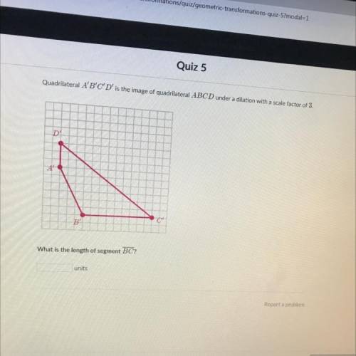 Quadrilateral A'B'C'D' is the image of quadrilateral ABCD under a dilation with a scale factor of 3