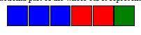 What fractional part of the bar is red?

Group of answer choices
1/6
2/6 or 1/3
3/6 or 1/2
4/6 or
