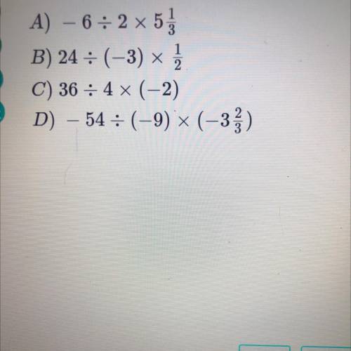 Once simplified, which of the expressions below have a value greater than -20?