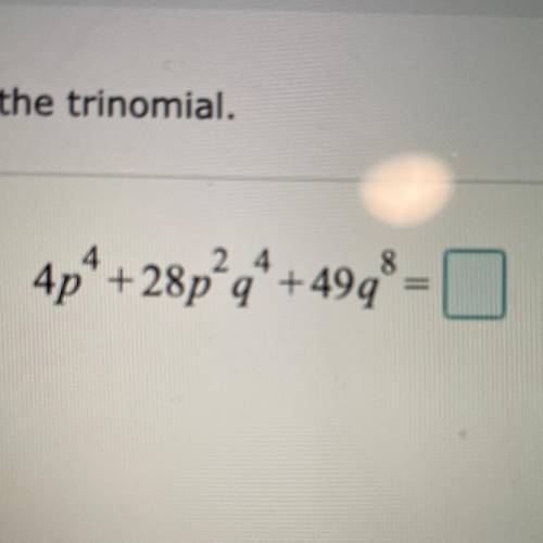 Factor the trinomial