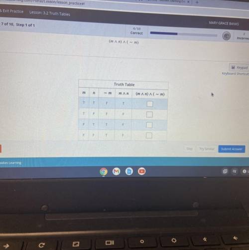 Help please! Truth table! 
Also is it Tautology or not? 
Thanks!