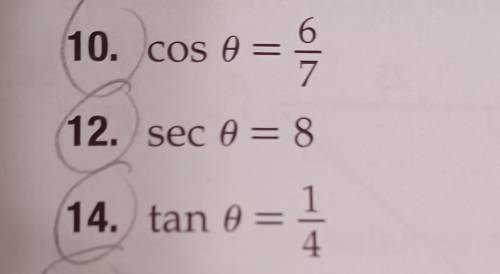 PLEASE HELP URGENT! WILL MARK BRAINLIEST!!

Use the given trigonometric function value of the acut