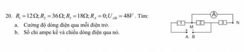 BÀI 20 .R1=12 ; R2=36 ; R3=18 ; RA=0 ; Uab= 48V