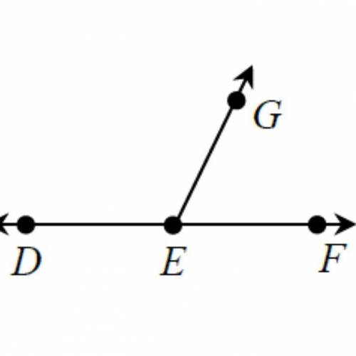 If angle DEG is 8x + 14 and angle GEF is 8x - 7, the measure of angle DEG is ___ degrees.