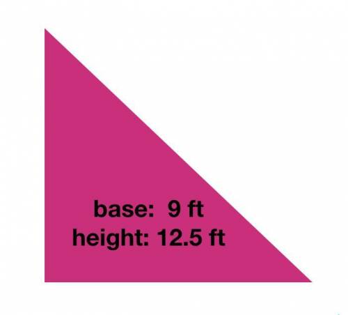 Find the area of the triangle with the following measurements: