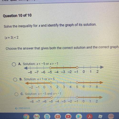 I would love some help This is my last question :-) Solve the inequality for x and identify the gra