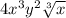 4 {x}^{3}  {y}^{2}  \sqrt[3]{x}