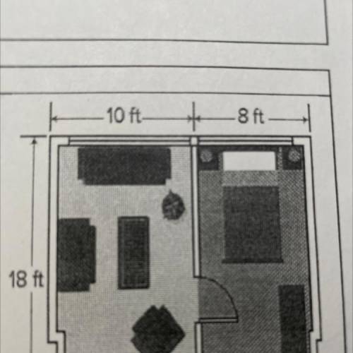 What's the area of a room that 18ft by 10ft