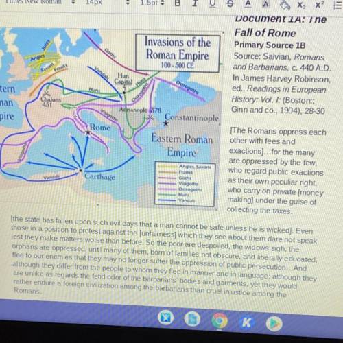 According to this Document 1A and 1B, what were contributing factors leading to the fall of the

R