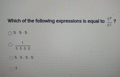 Which of the following expressions is equal to ? 0 5.5.5 1 0 5.5.5.5 03 ​