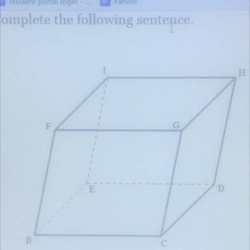 Plane BFE and plane HDG :

a. are parallel 
b. perpendicular 
c. intersect but aren’t necessarily