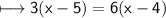 \\ \sf\longmapsto 3(x-5)=6(x-4)