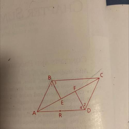 Where does line AC intersect with line DR