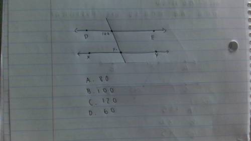In the diagram below DE is parallel to XY what is the valur of y ?