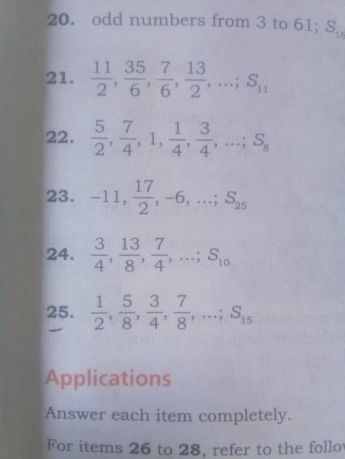 Can you solve this problem
if it is an arithmetic sequence, find the indicated Sn