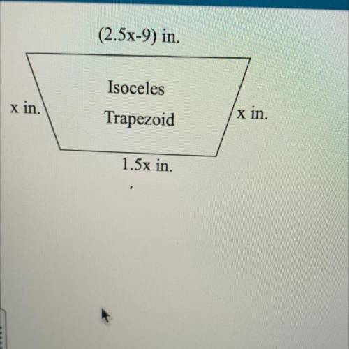 Use the diagram to find the measures of the lengths of the sides. The perimeter of the trapezoid on