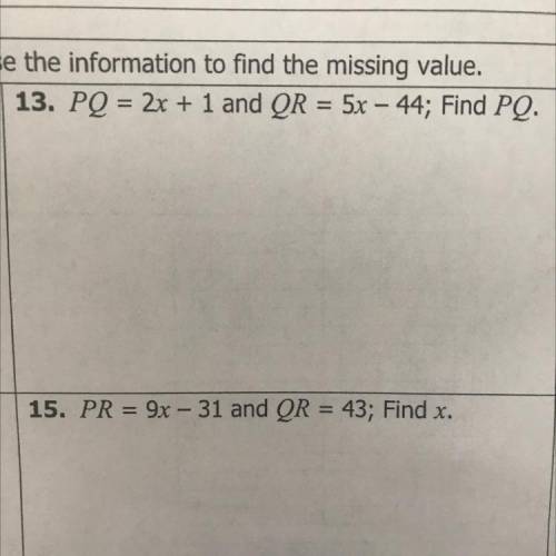 #13 suppose Q is the midpoint of PR